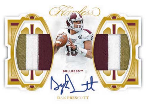 2023 Panini Flawless Collegiate Football Dual Patch Autographs Dak Prescott
