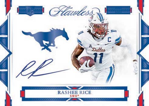 2023 Panini Flawless Collegiate Football Team Logo Signatures Rashee Rice