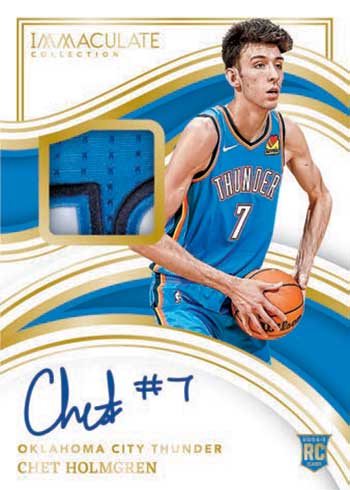 2022-23 Panini Immaculate Basketball Rookie Patch Autographs Chet Holmgren