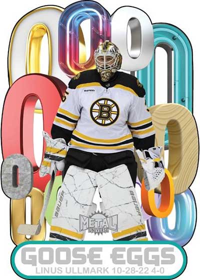 2023-24 SkyBox Metal Universe Hockey Goose Eggs Linus Ullmark