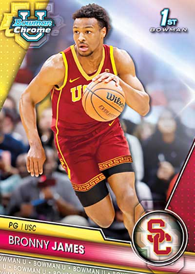 2023-24 Bowman Chrome University Basketball Bronny James