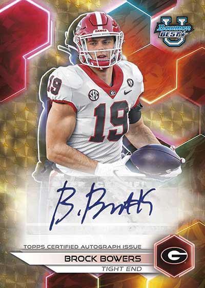 2023 Bowman Best University Football Best of 2023 Autographs Superfractors Brock Bowers