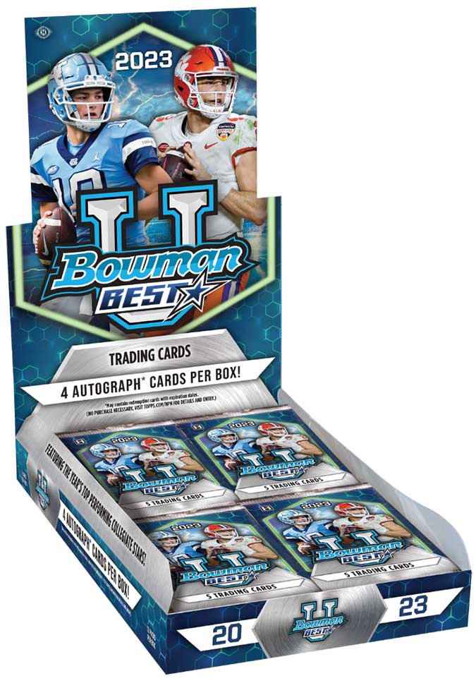 2023 Bowman Best University Football Checklist, Box Info, Details