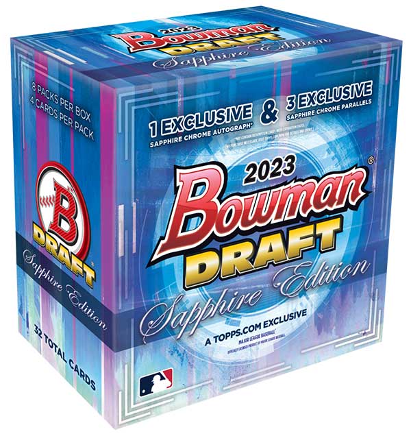 2023 Bowman Draft Sapphire Baseball Checklist, Teams, Box Info