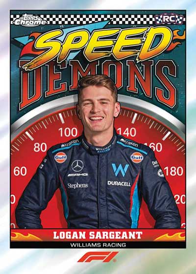 2023 Topps Chrome Formula 1 Speed Demons Logan Sargeant