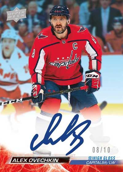 2021-22/2022-23 Upper Deck Clear Cut Hockey Base Autographs High Gloss Alex Ovechkin