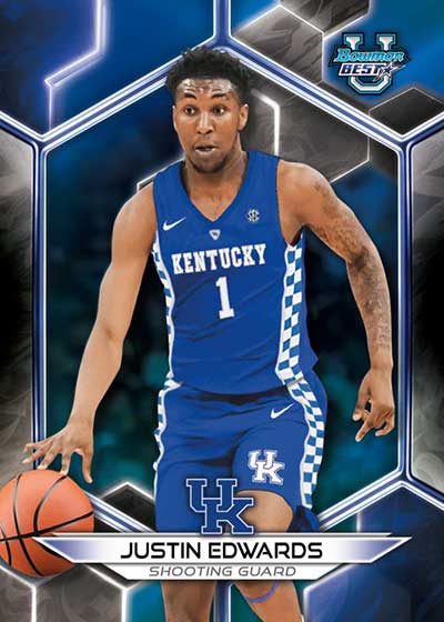 2023-24 Bowman Best University Basketball Justin Edwards