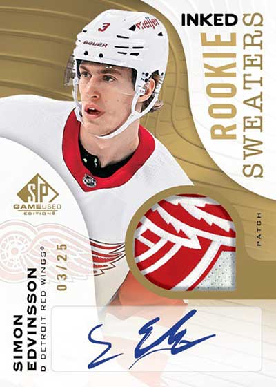 2023-24 SP Game Used Hockey Inked Rookie Sweaters Simon Edvinsson
