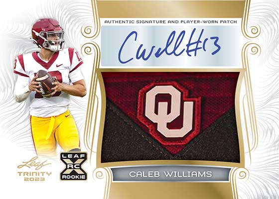 2023 Leaf Trinity Football Patch Autographs Caleb Williams