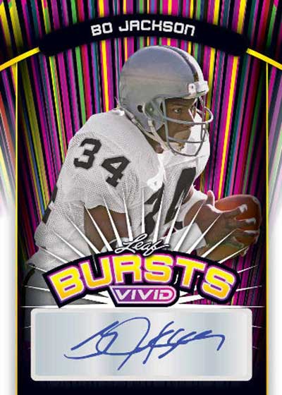 2024 Leaf Vivid Football Bursts Autographs Bo Jackson