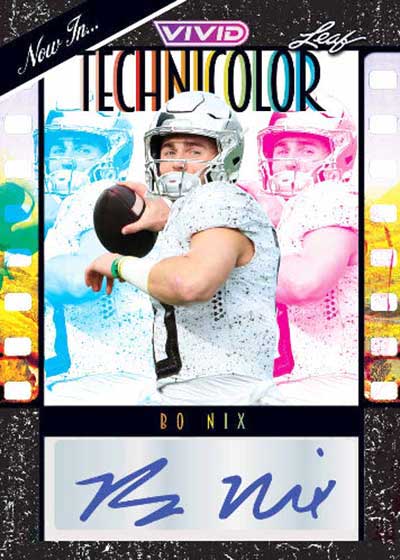 2024 Leaf Vivid Football Technicolor Bo Nix