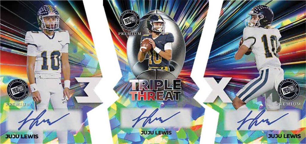 2024 Press Pass Premium Football Triple Threat AUtographs JuJu Lewis