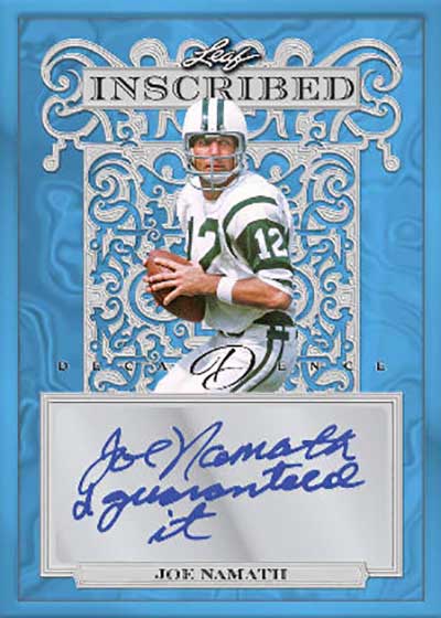 2024 Leaf Decadence Inscribed Joe Namath