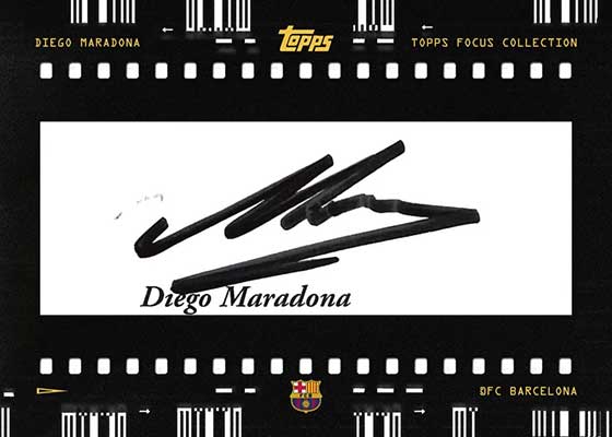 2023-24 Topps Focus FC Barcelona Cutaway Signatures Diego Maradona