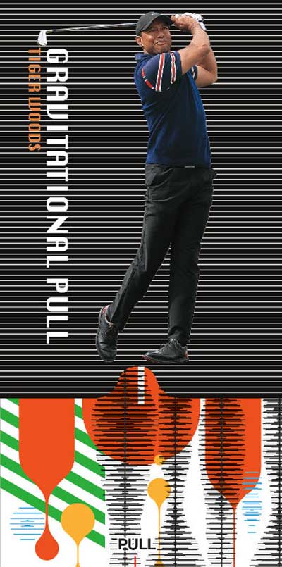 2024 SkyBox Metal Universe Champions Gravitational Pull Tiger Woods