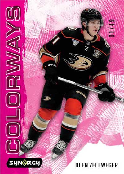 2024-25 Upper Deck Synergy Hockey Colorways Neon Pink Olen Zellweger