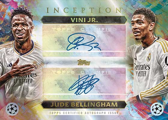 2023-24 Topps Inception UEFA Club Competitions Dual Autographs Vini Jr. Jude Bellingham