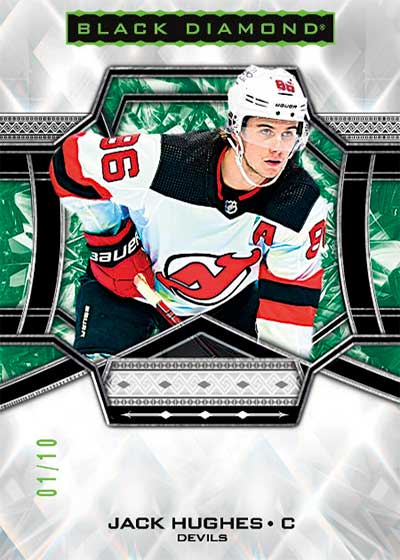 2024-25 Upper Deck Black Diamond Emerald Jack Hughes