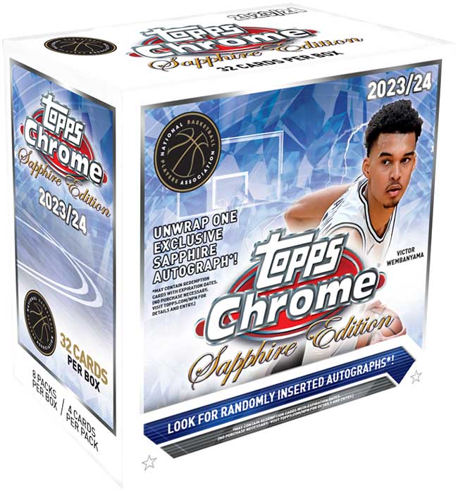 202324 Topps Chrome Sapphire Basketball Checklist, Box Info