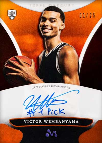 2023-24 Topps Mercury Victor Wembanyama Autograph Orange Refractor