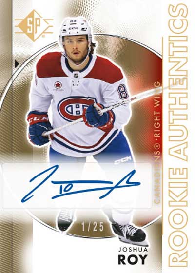 2024-25 SP Hockey Rookie Authentics Signatures Gold Joshua Roy
