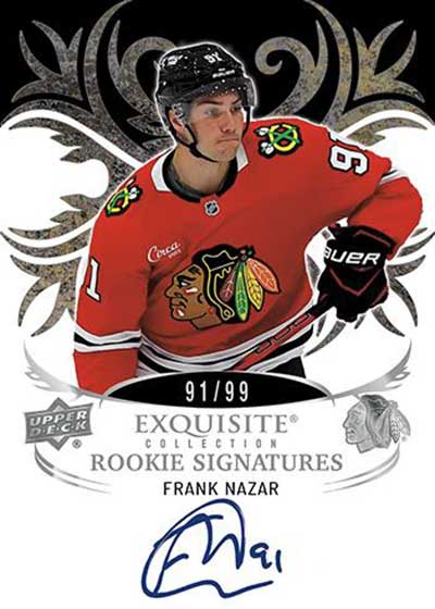 2024-25 Upper Deck Ice Hockey Exquisite Rookie Signatures Frank Nazar