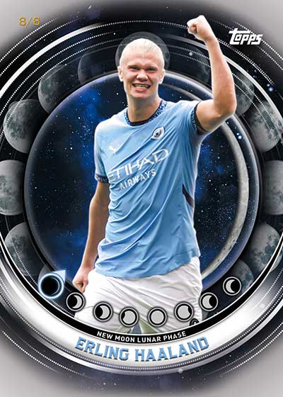2024-25 Topps Blue Moon Manchester City Lunar Phases Erliing Haaland