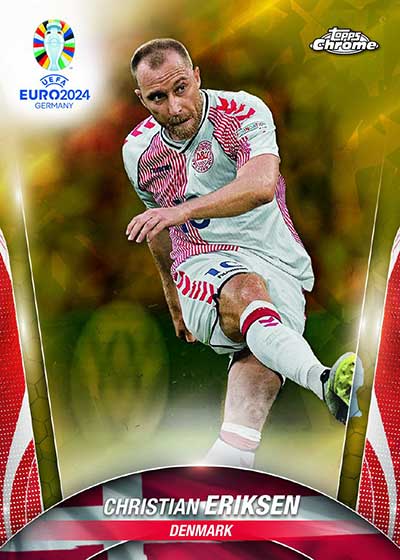 2024 Topps Chrome Sapphire UEFA Euro Gold Saphire Christian Eriksen