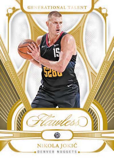 2023-24 Panini Flawless Basketball Base Generational Talents Gold Nikola Jokic