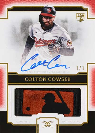 2024 Topps Definitive Baseball Autographed First Batting Glove Colton Cowser