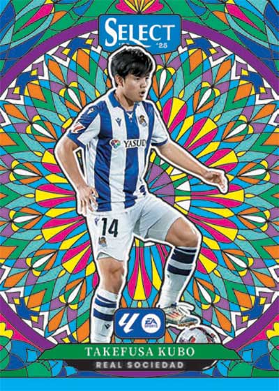 2024-25 Panini Select LaLiga Soccer Stained Glass Takefusa Kubo