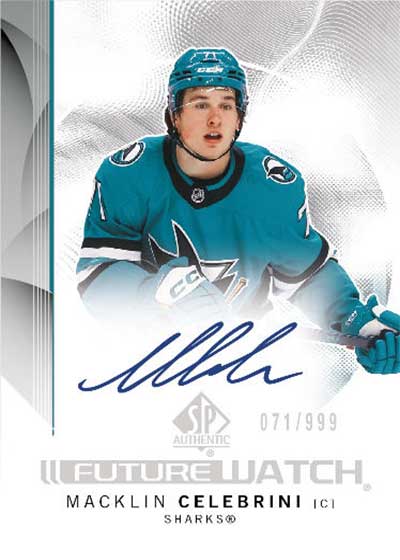 2024-25 SP Authentic Hockey Future Watch Autographs Macklin Celebrini