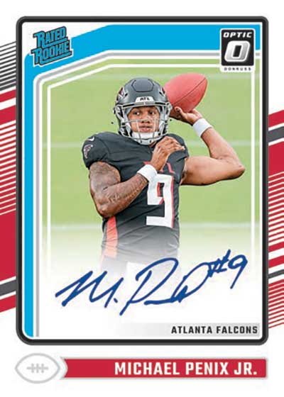 2024 Donruss Optic Football Rated Rookie Autographs Michael Penix Jr.