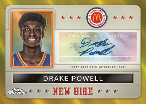 2024 Topps Chrome McDonald's All-American New Hire Badge Autographs Drake Powell