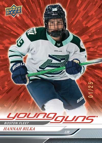 2025 Upper Deck PWHL Hockey Putburst Red Hannah Bilka