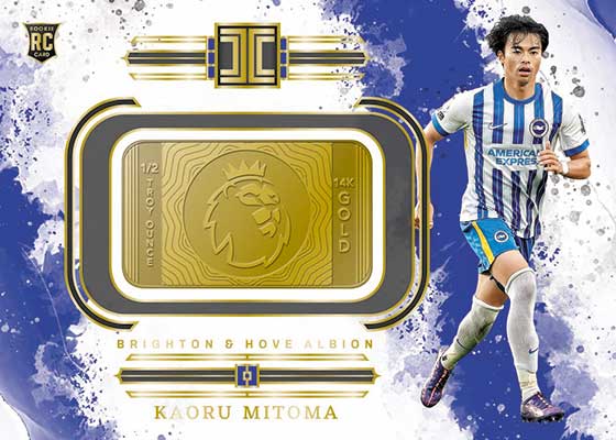 2024-25 Panini Impeccable Premier League Soccer Gold Logo Kaoru Mitoma