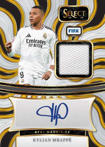 2024-25 Panini Select FIFA Autographed Memorabilia Kylian Mbappe