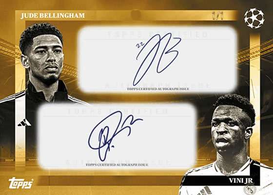 2024-25 Topps Simplicidad UEFA Club Competitions Dual Autographs Jude Bellingham Vini Jr