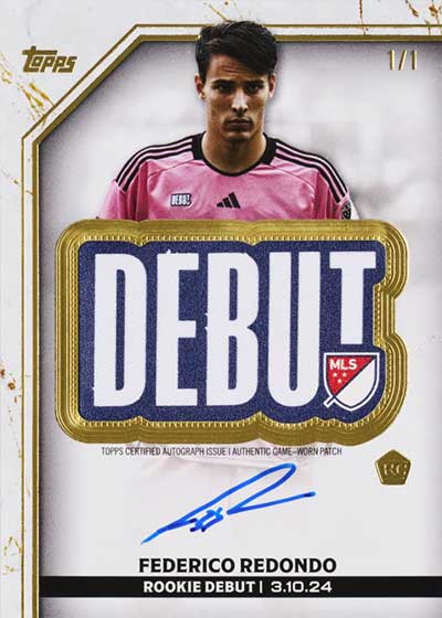 2024 Topps Finest MLS Debut Patch Autographs Federico Redondo