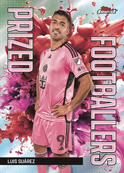 2024 Topps Finest MLS Prized Footballers Red/Pink Fusion Luis Suarez