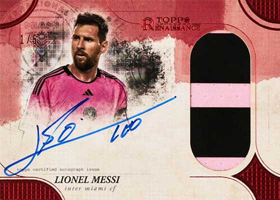 2024 Topps Finest MLS Renaissance Ruby Autograph Relic Lionel Messi
