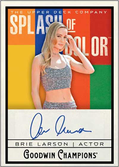 2025 Upper Deck Goodwin Champions Splash of Color Autographs Brie Larson