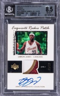 autographed lebron james card