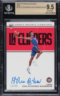 2018-19 Panini Encased Red #174 Shai Gilgeous-Alexander NS AU