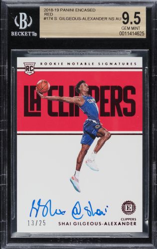 2018-19 Panini Encased Red #174 Shai Gilgeous-Alexander NS AU