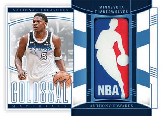 2024-25 Panini National Treasures Basketball Colossal Logoman Anthony Edwards