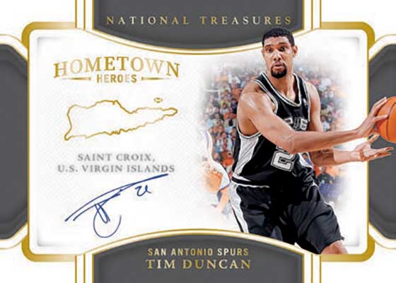 2024-25 Panini National Treasures Basketball Hoetown Heroes Tim Duncan