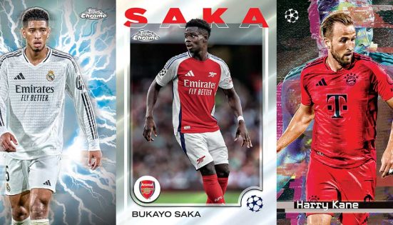 TOPPS CHROME « UEFA CLUB COMPETITIONS 2024/25 SOCCER CARDS » : fiche signalétique avec check-list (U.S.A