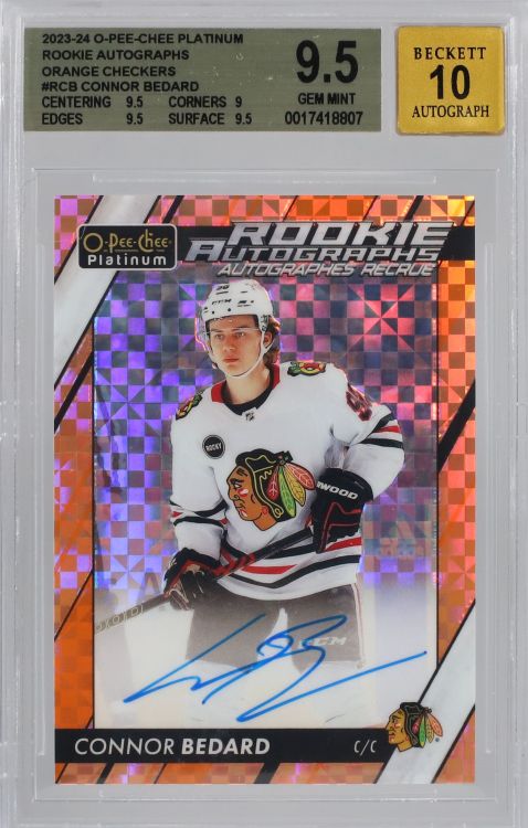 Graded: 2023-24 O-Pee-Chee Platinum Rookie Autographs Orange