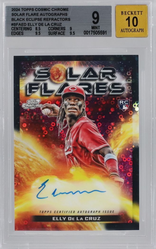 Graded: 2024 Topps Cosmic Chrome Solar Flare Autographs Black